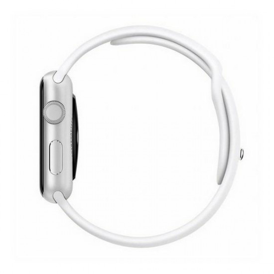 Mercury Silicon Apple Watch Strap 42/44/45mm White Mercury Silicon Apple Watch Strap 42/44/45mm White