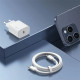 USAMS Lad. network. 1xUSB-C T65 PD20W PD Fast Charging US-CC226 + USB-C/Lightning cable US-SJ712 30W white/white Yi Series OYXLTZ02
