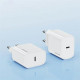 USAMS Lad. network. 1xUSB-C T65 PD20W PD Fast Charging US-CC226 + USB-C/Lightning cable US-SJ712 30W white/white Yi Series OYXLTZ02