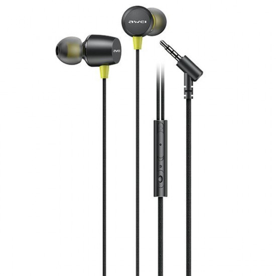 AWEI L5 stereo headphones 3.5mm jack black/black AWEI L5 stereo headphones 3.5mm jack black/black