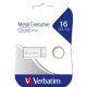 Verbatim Pendrive 16GB USB-A 2.0 Metal Executive silver/silver 98748 Verbatim Pendrive 16GB USB-A 2.0 Metal Executive silver/silver 98748