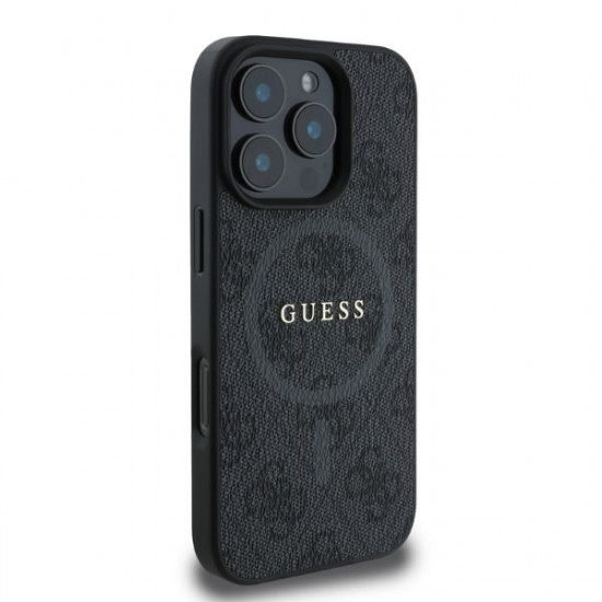 Guess GUHMP16LG4GFRK iPhone 16 Pro 6.3" black/black hardcase 4G Ring Classic Logo MagSafe Guess GUHMP16LG4GFRK iPhone 16 Pro 6.3" black/black hardcase 4G Ring Classic Logo MagSafe
