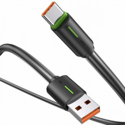 USAMS Cable USB-C 3A YU Series 1m USB-C/USB-A black/black SJ732USB01 (US-SJ732 )
