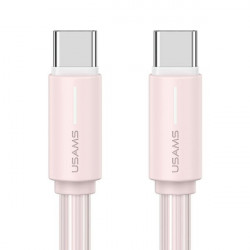 USAMS Cable USB-C/USB-C 1m SJ734 60W pink/pink YU Series SJ734USB04 (US-SJ734)
