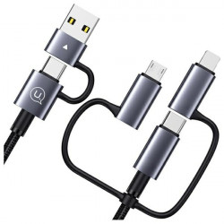 USAMS Cable 6in1 Fast charging 60W 1.2m Data Cable Digital dispay Aluminum Alloy Sufeng SJ713 Series