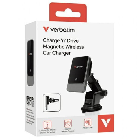Verbatim Car Charger n Drive 15W RGB CND-03 black silver/black silver 31862 Verbatim Car Charger n Drive 15W RGB CND-03 black silver/black silver 31862