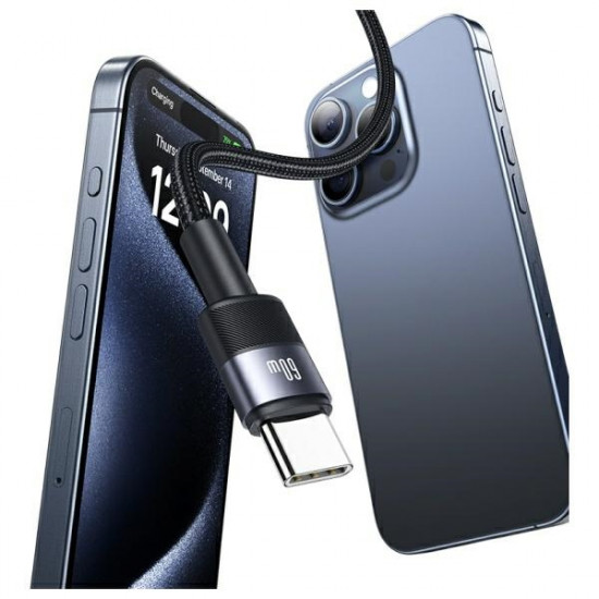 USAMS USB-C to USB-C Cable 60W 1.2m Aluminum Alloy Data Cable SY Series SJ724USB01 (US-SJ724)