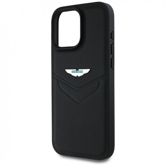 Aston Martin HC Leather Victory Design Case for iPhone 16 Pro Black Aston Martin HC Leather Victory Design Case for iPhone 16 Pro Black