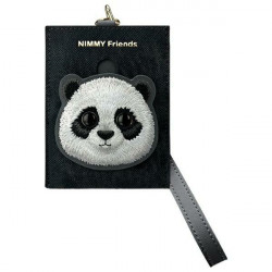 Nimmy Card Wallet Black/Black Big Eyed Pet 2.0 Cat