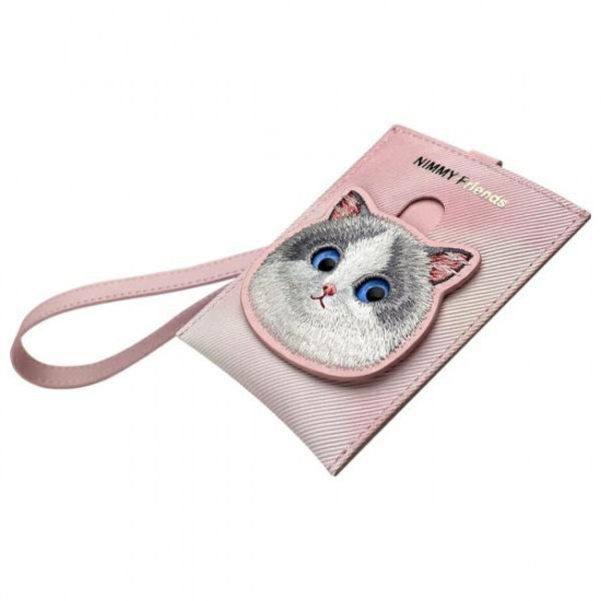 Nimmy Card Wallet Pink Big Eyed Pet 2.0 Cat Nimmy Card Wallet Pink Big Eyed Pet 2.0 Cat