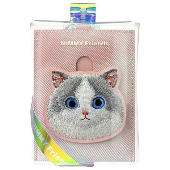 Nimmy Card Wallet Pink Big Eyed Pet 2.0 Cat Nimmy Card Wallet Pink Big Eyed Pet 2.0 Cat