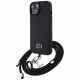 Lacoste Iconic Petit Pique Crossbody Cord MagSafe Case for iPhone 15 Black Lacoste Iconic Petit Pique Crossbody Cord MagSafe Case for iPhone 15 Black