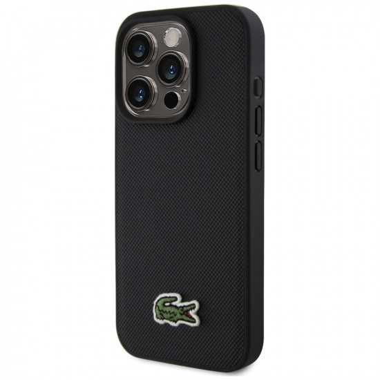 Lacoste Iconic Petit Pique Crossbody Cord MagSafe Case for iPhone 15 Pro Black Lacoste Iconic Petit Pique Crossbody Cord MagSafe Case for iPhone 15 Pro Black