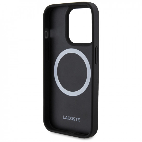 Lacoste Iconic Petit Pique Crossbody Cord MagSafe Case for iPhone 15 Pro Black Lacoste Iconic Petit Pique Crossbody Cord MagSafe Case for iPhone 15 Pro Black