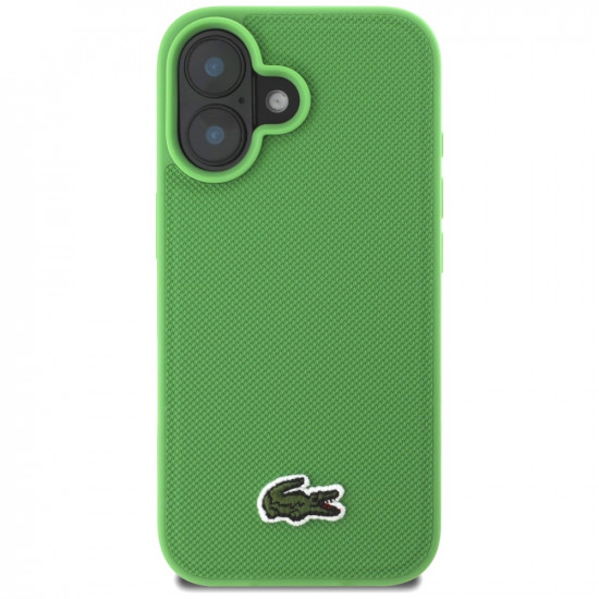 Lacoste Iconic Petit Pique Crossbody Cord MagSafe Case for iPhone 16 Plus Green