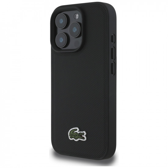 Lacoste Iconic Petit Pique Crossbody Cord MagSafe Case for iPhone 16 Pro Black