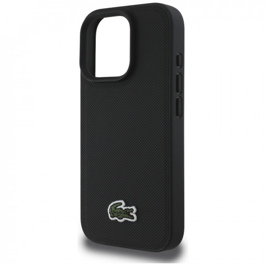 Lacoste Iconic Petit Pique Crossbody Cord MagSafe Case for iPhone 16 Pro Black