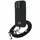 Lacoste Iconic Petit Pique Crossbody Cord MagSafe Case for iPhone 16 Pro Max Black