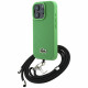Lacoste Iconic Petit Pique Crossbody Cord MagSafe Case for iPhone 16 Pro Max Green