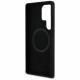 Lacoste Silicone Microfiber Case W/ Silver Croc Logo MagSafe for Samsung Galaxy S25 Ultra black