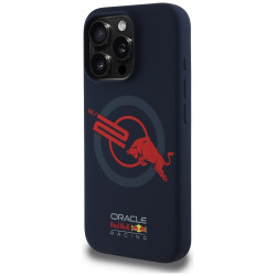 Red Bull HC Silicone ORBR20 Logo Red Lining iPhone 15 Pro MagSafe Case Navy Blue