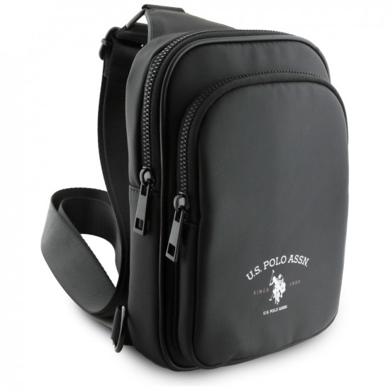 US Polo Petit Pique Crossbody Arch Phone Bag Black