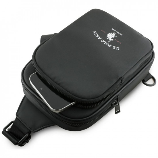 US Polo Petit Pique Crossbody Arch Phone Bag Black