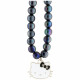 Hello Kitty Pearls Kitty Head Phone Charm Black