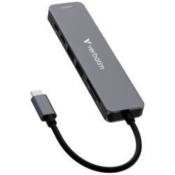 Adapter Hub Verbatim HDMI/USB-C 3.2/USB-C/2xUSB-A 3.2/SD/microSD aluminum 32158 Adapter Hub Verbatim HDMI/USB-C 3.2/USB-C/2xUSB-A 3.2/SD/microSD aluminum 32158