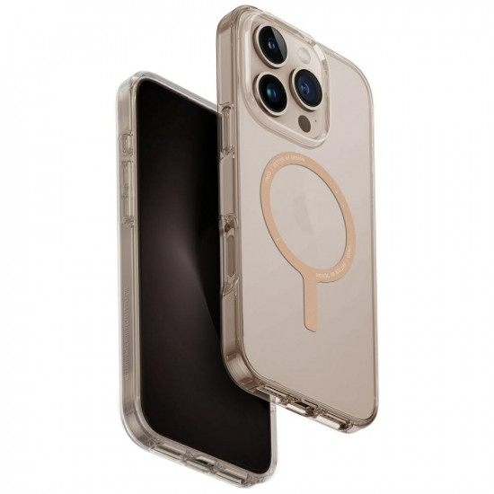 Case UNIQ Clario for iPhone 16 Pro Magclick Charging transparent/gold Case UNIQ Clario for iPhone 16 Pro Magclick Charging transparent/gold