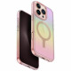 Case UNIQ Iridescia for iPhone 16 Pro Magclick Charging pink prism Case UNIQ Iridescia for iPhone 16 Pro Magclick Charging pink prism