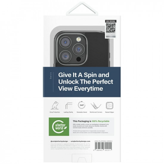 Case UNIQ Swivix for iPhone 16 Pro 360 Rotating Kickstand black Case UNIQ Swivix for iPhone 16 Pro 360 Rotating Kickstand black