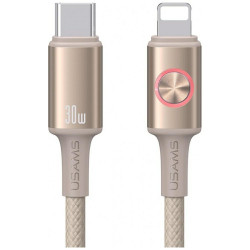 USAMS Huan Series SJ753 30W USB-C to Lightning cable 1.2 m titanium