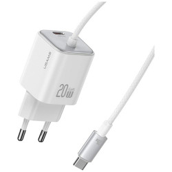 USAMS JC Series CC261 20W GaN Mini Fast Charger 2xUSB-C White