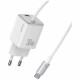 USAMS JC Series CC264 30W GaN Mini Fast Charge 2xUSB-C White Wall Charger USAMS JC Series CC264 30W GaN Mini Fast Charge 2xUSB-C White Wall Charger