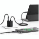 USAMS JC Series CC264 30W GaN Mini Fast Charger 2xUSB-C Black USAMS JC Series CC264 30W GaN Mini Fast Charger 2xUSB-C Black