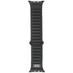 Strap Audi Logo Synthetic Leather Magnetic Ring for Apple Watch 40/41/42mm black
