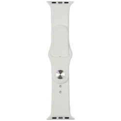 Strap Audi Sport Red Logo Silicone Watch Strap for Apple Watch 40/41/42mm white