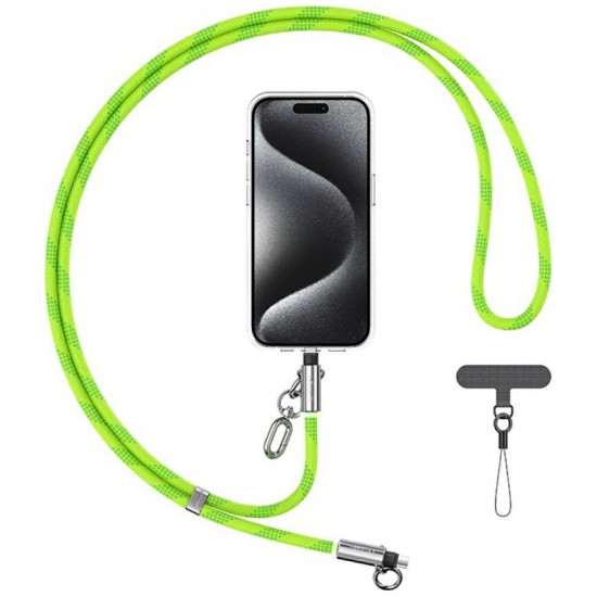 Usams SJ746 30W USB-C to Lightning 1.2m Green Charging Cable Lanyard Usams SJ746 30W USB-C to Lightning 1.2m Green Charging Cable Lanyard