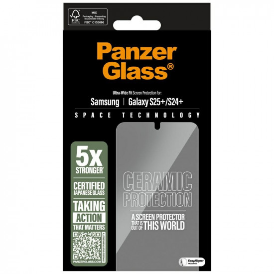 PanzerGlass Ultra-Wide Fit for Samsung Galaxy S25+ ceramic PanzerGlass Ultra-Wide Fit for Samsung Galaxy S25+ ceramic