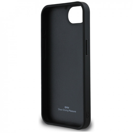 Case BMW Leather Hot Stamp for iPhone 16e black Case BMW Leather Hot Stamp for iPhone 16e black