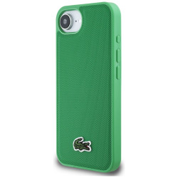 Case Lacoste Iconic Petit Pique Woven Logo MagSafe for iPhone 16e green