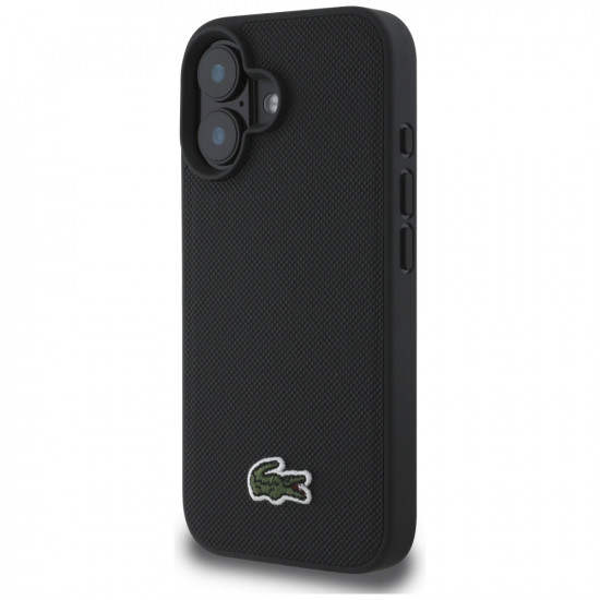 Set 2in1 Lacoste Case + Cable USB-C Iconic Petit Pique Woven MagSafe for iPhone 16 black Set 2in1 Lacoste Case + Cable USB-C Iconic Petit Pique Woven MagSafe for iPhone 16 black