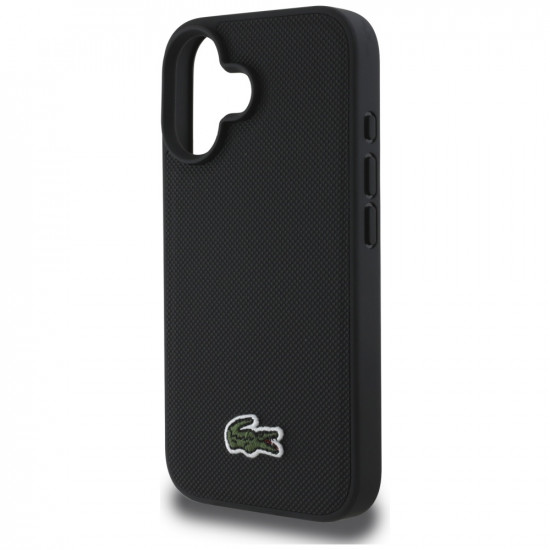 Set 2in1 Lacoste Case + Cable USB-C Iconic Petit Pique Woven MagSafe for iPhone 16 black Set 2in1 Lacoste Case + Cable USB-C Iconic Petit Pique Woven MagSafe for iPhone 16 black