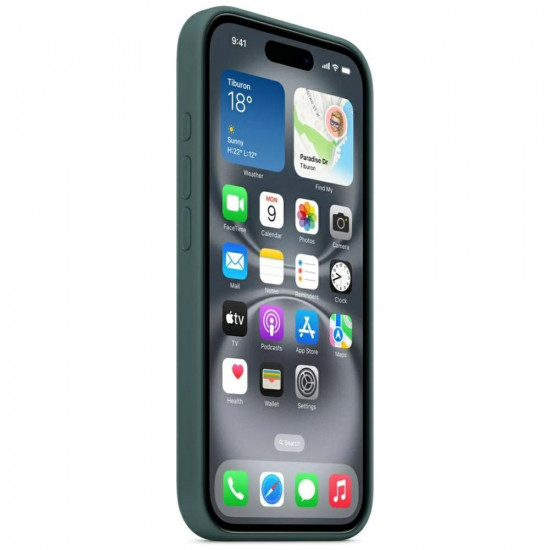 Apple MYY83ZM/A iPhone 16 6.1" MagSafe green/lake green Silicone Case Apple MYY83ZM/A iPhone 16 6.1" MagSafe green/lake green Silicone Case