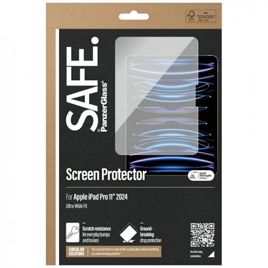 SAFE by PanzerGlass Ultra-Wide Fit Tempered Glass for iPad Pro 11" (2024) SAFE by PanzerGlass Ultra-Wide Fit Tempered Glass for iPad Pro 11" (2024)