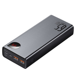 Baseus Adaman power bank 2x USB / 1x USB Type C / 1x micro USB 20000mAh 65W Quick Charge 4.0 Power Delivery Black (PPIMDA-D01) Baseus Adaman power bank 2x USB / 1x USB Type C / 1x micro USB 20000mAh 65W Quick Charge 4.0 Power Delivery Black (PPIMDA-D01)