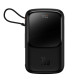 Baseus Qpow power bank 10000mAh built-in Lightning 20W Quick Charge cable SCP AFC FCP black (PPQD020001)