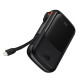 Baseus Qpow power bank 10000mAh built-in Lightning 20W Quick Charge cable SCP AFC FCP black (PPQD020001)
