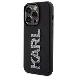 Karl Lagerfeld KLHCP15L3DMBKCK iPhone 15 Pro 6.1" black hardcase 3D Rubber Glitter Logo